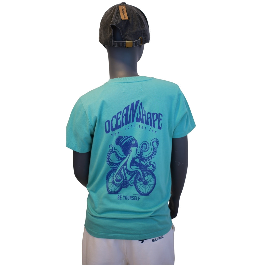 T-shirt Kids "Chipiron" - Teal Monstera