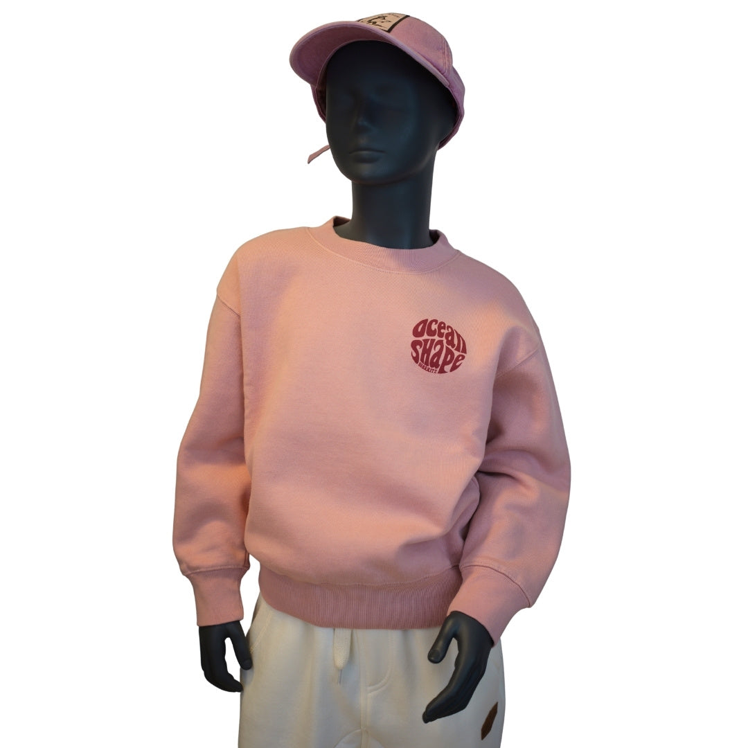 Sweat col rond Kids "Bubble" - Petal rose
