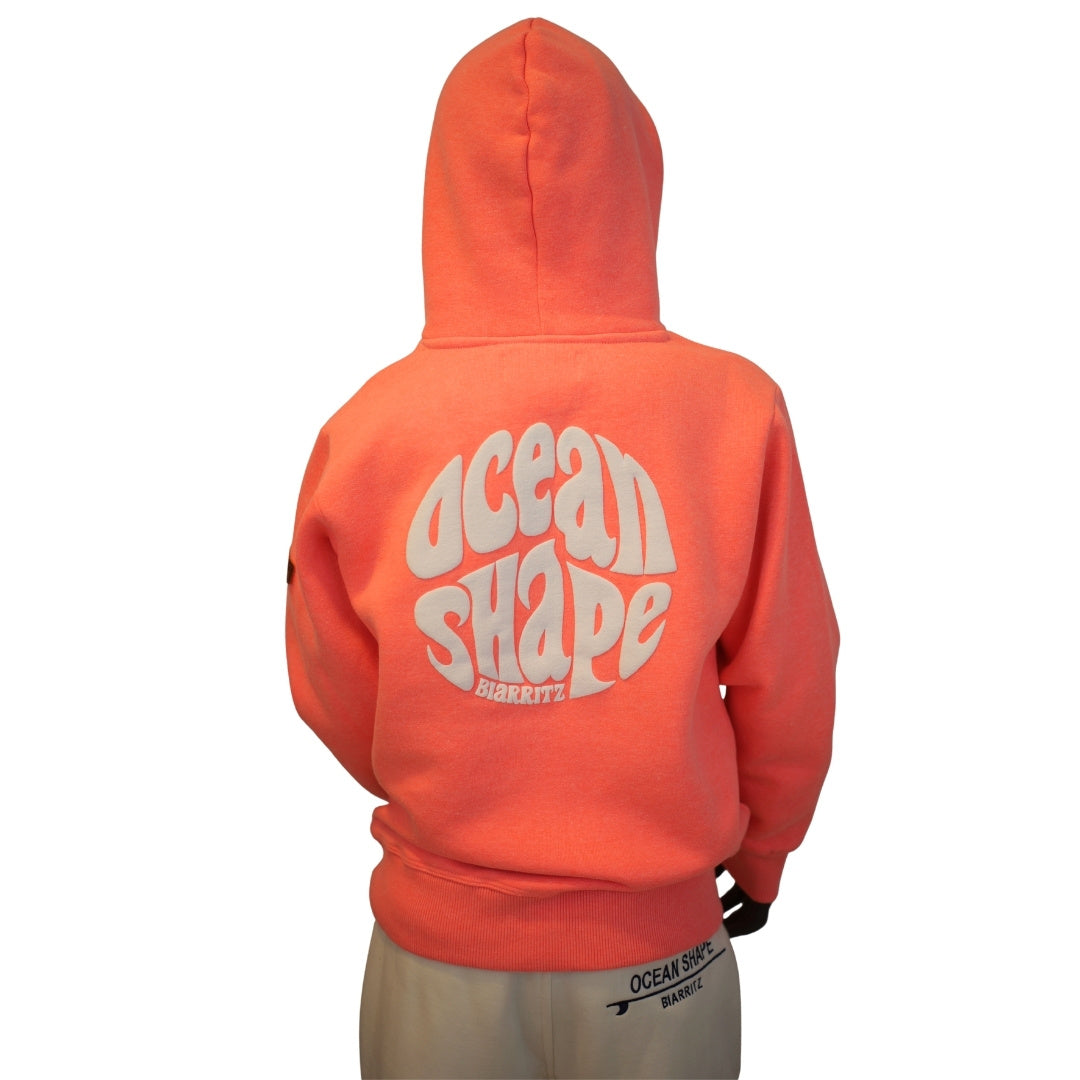 Sweat à capuche Kids "Bubble" - Corail