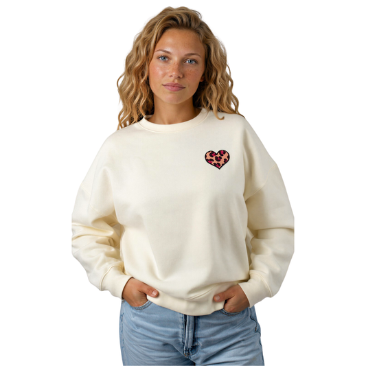 Sweat col rond Femme - "Leopard"