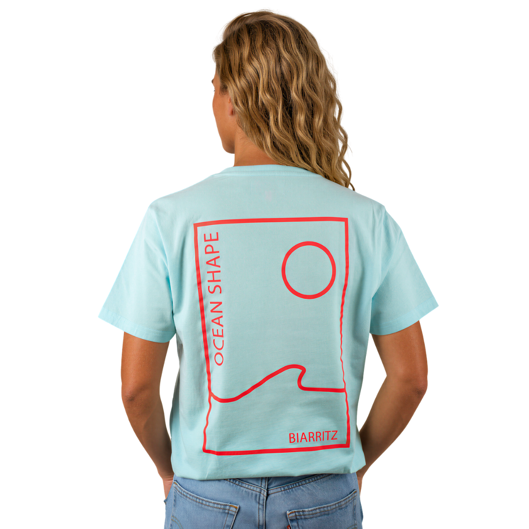 T-shirt unisexe "Free as Ocean" Caribbean blue