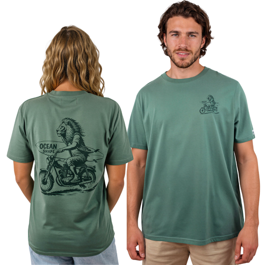 T-shirt unisexe "Lion Biker" - Green Bay
