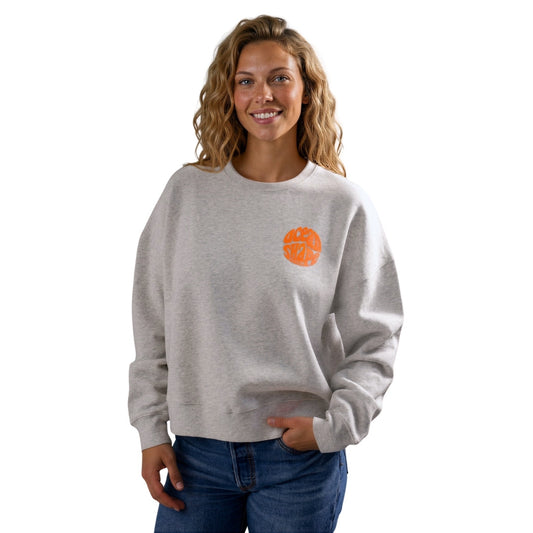 Sweat col rond Femme "Bubble" - Gris Chiné