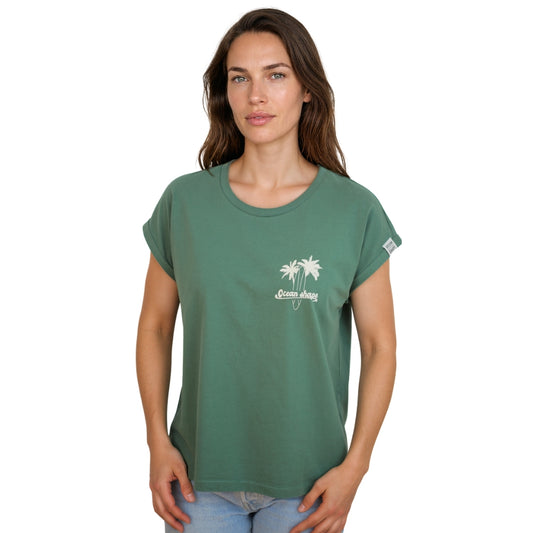 T-shirt femme “Waves & Sand” - Green Bay