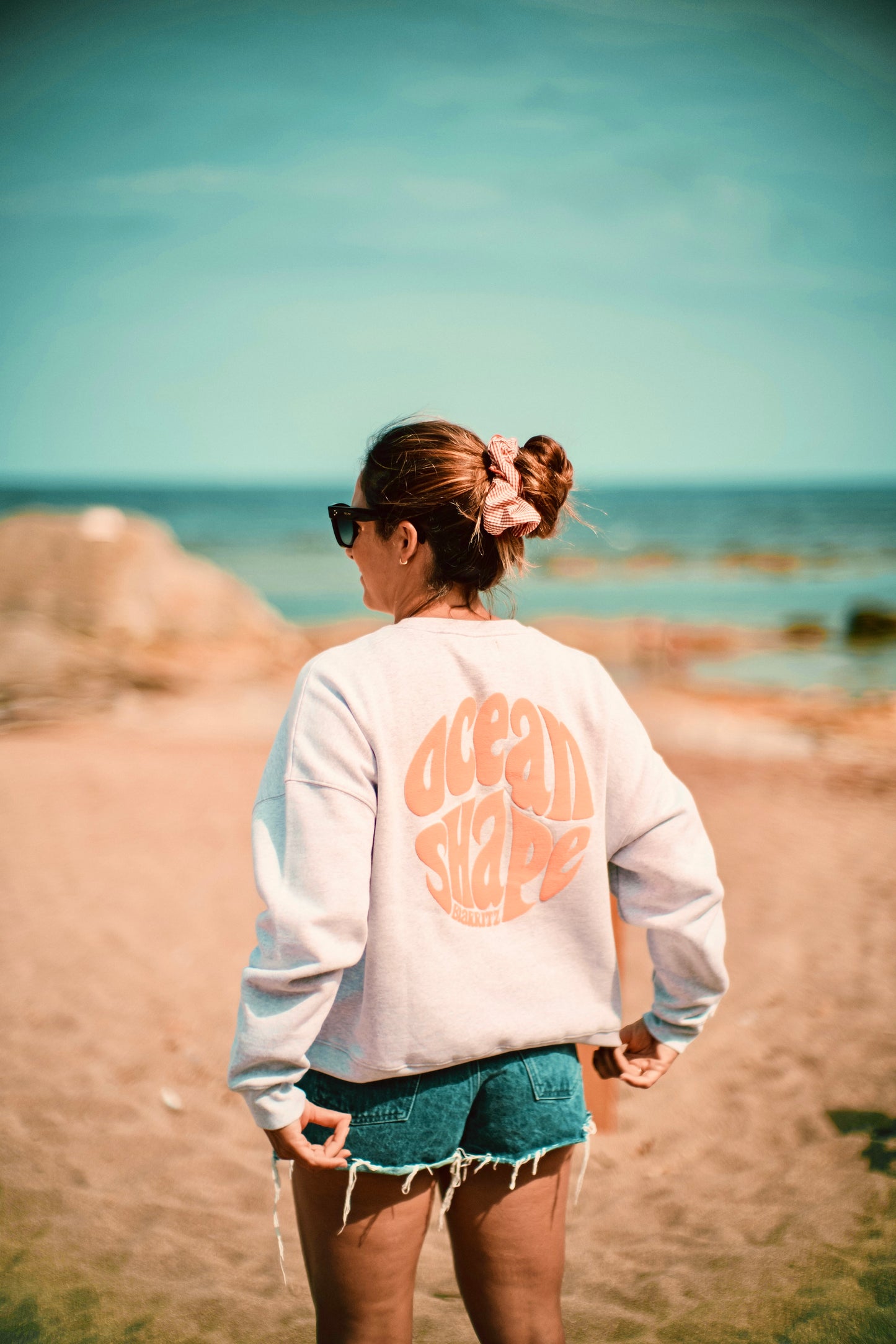 Sweat col rond Femme "Bubble" - Gris Chiné
