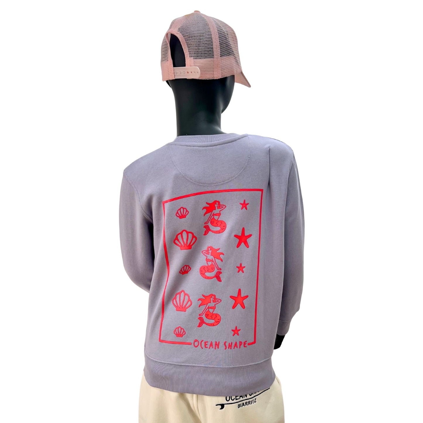 Sweat col rond Kids "Sirene" - Lavender