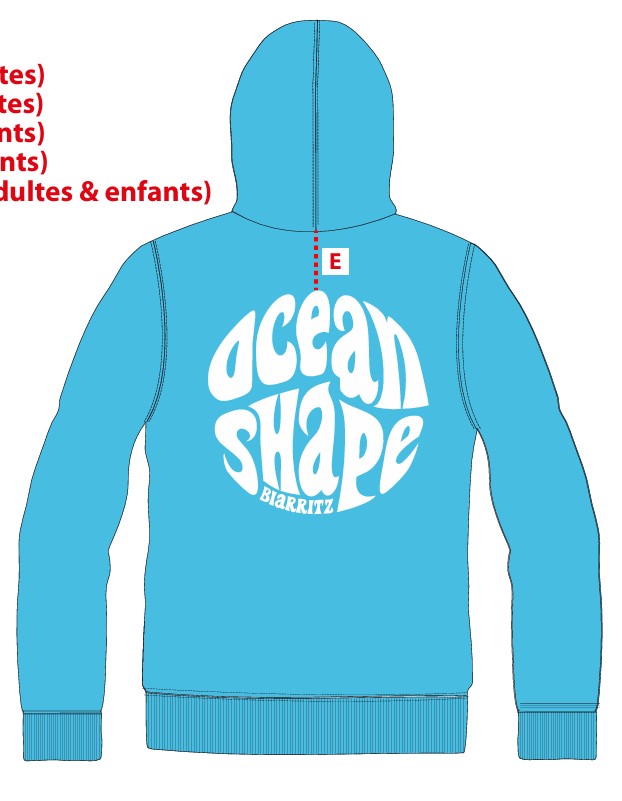 Sweat "Bubble" Turquoise à capuche (Arcachon)