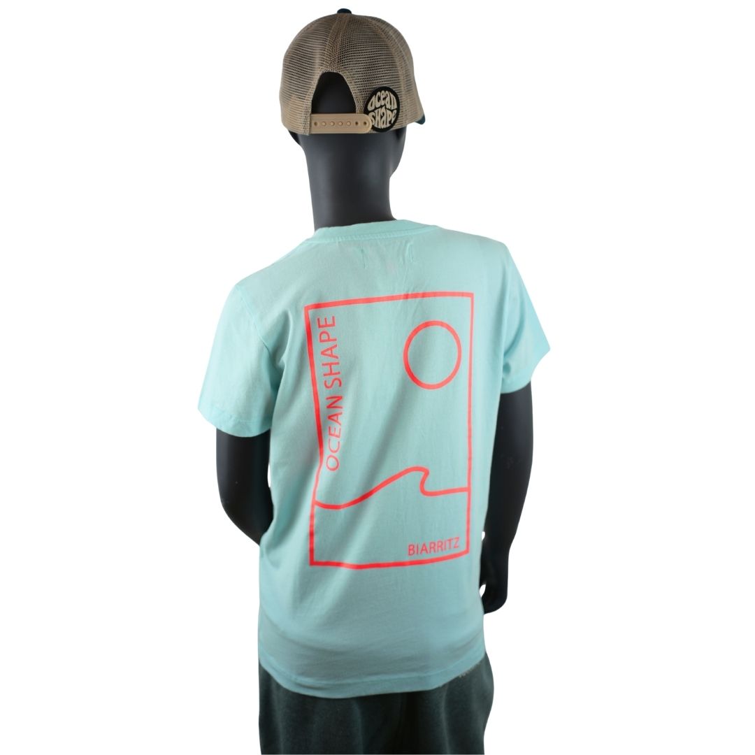 T-shirts Kids "Free as the Ocean" - Caribbean Blue