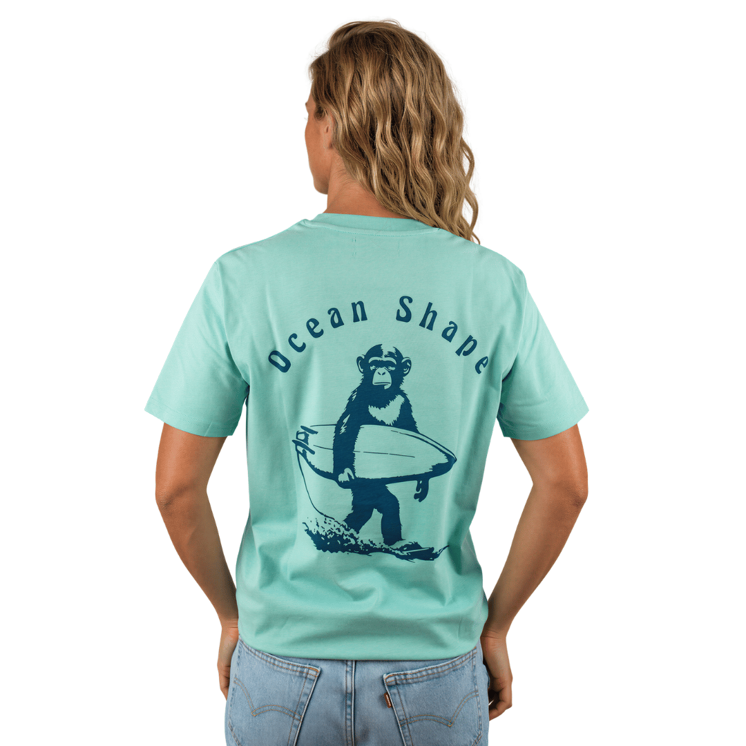 T-shirt unisexe "Monkey walk "- Pool Blue