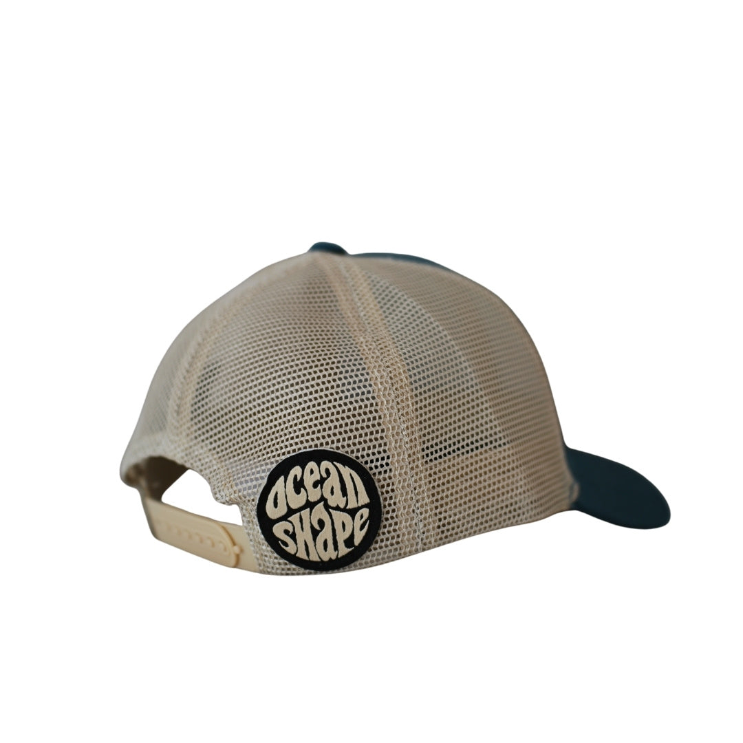 Casquette Trucker Bleu - Bubble Broderie Corail