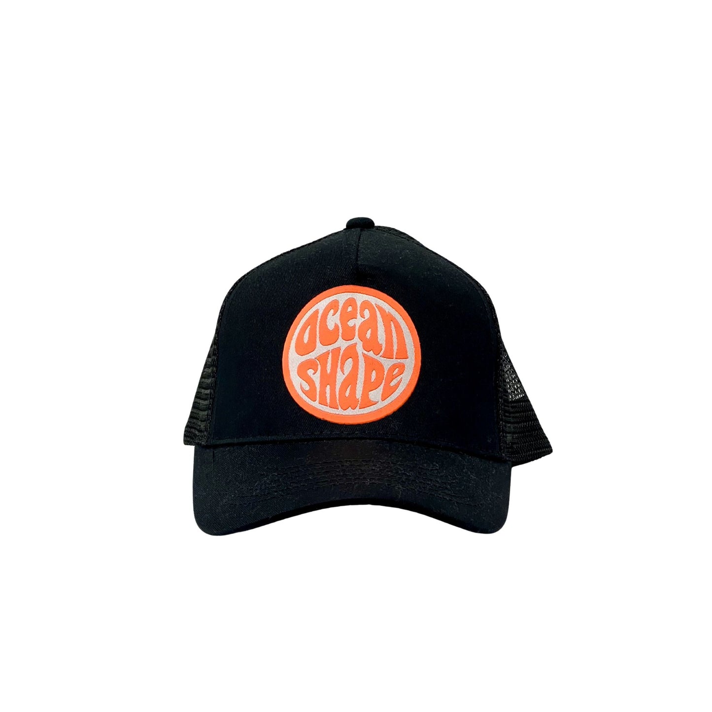 Casquette KIDS "Trucker" Noir - Bubble Orange fluo