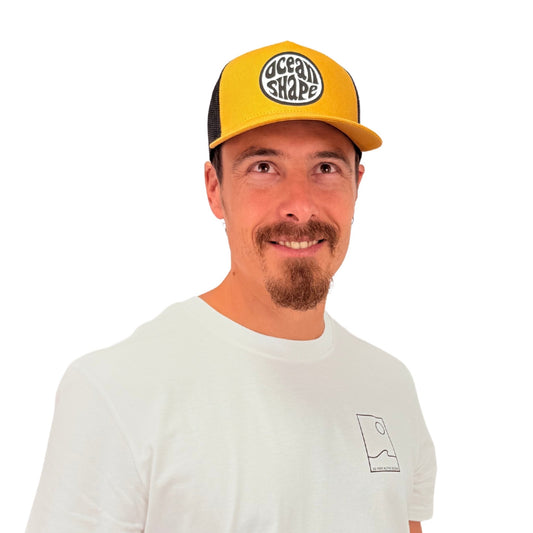 Casquette "Trucker" Moutarde - Bubble Noir