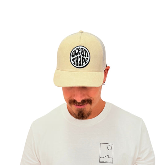 Casquette "Trucker Suédé" beige - Bubble Noir