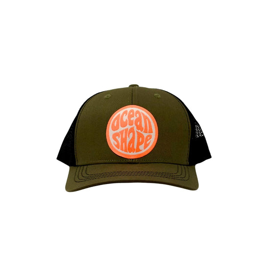 Casquette KIDS "Trucker" Khaki- Bubble Orange Fluo