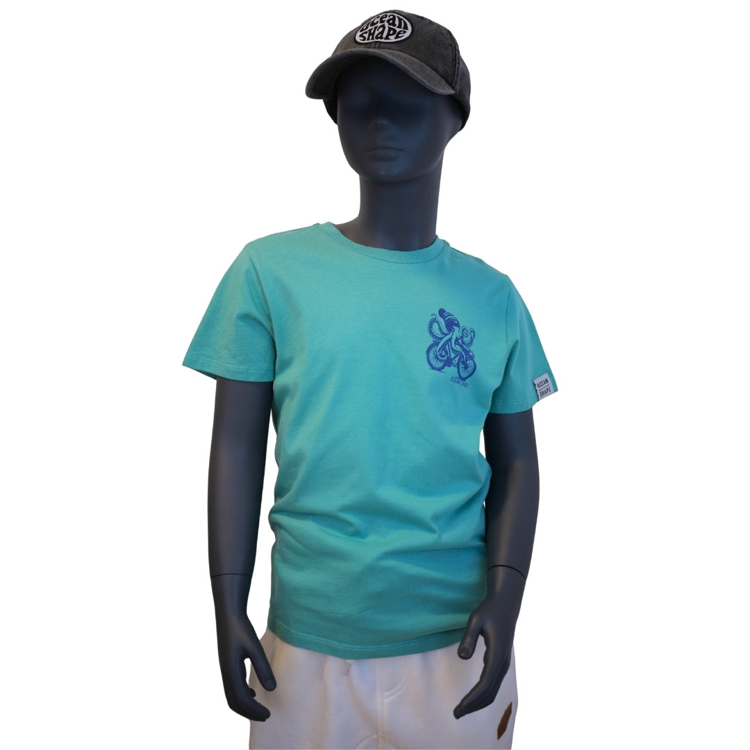 T-shirt Kids "Chipiron" - Teal Monstera