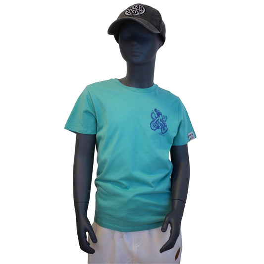 T-shirt Kids "Chipiron" - Teal Monstera