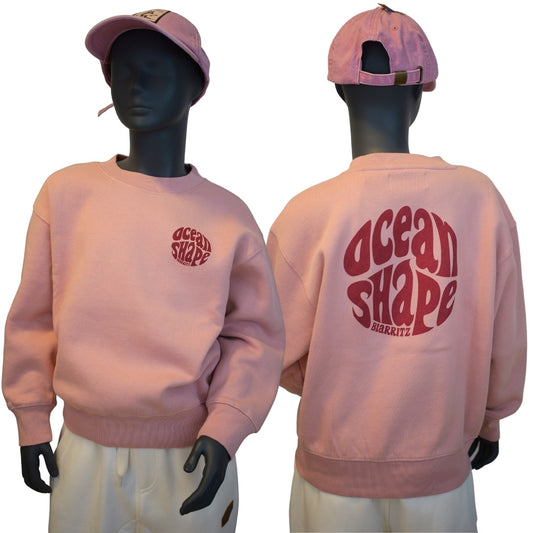 Sweat col rond Kids "Bubble" - Petal rose