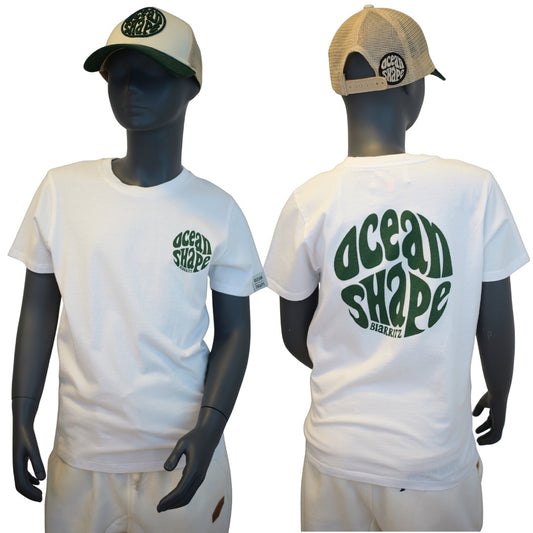 T-shirt Kids "Bubble" - Blanc et Vert