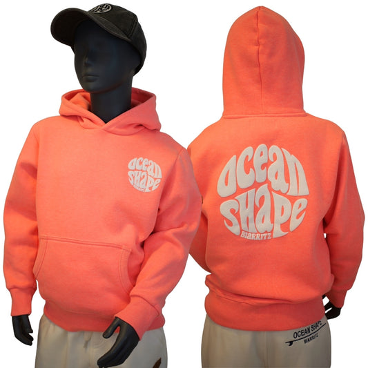 Sweat à capuche Kids "Bubble" - Corail
