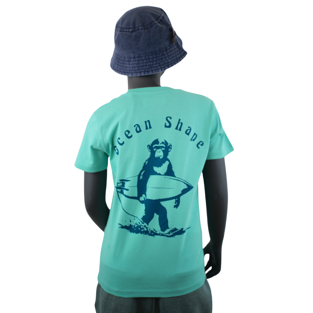 T-shirt Kids "Monkey Walk" - Pool Blue
