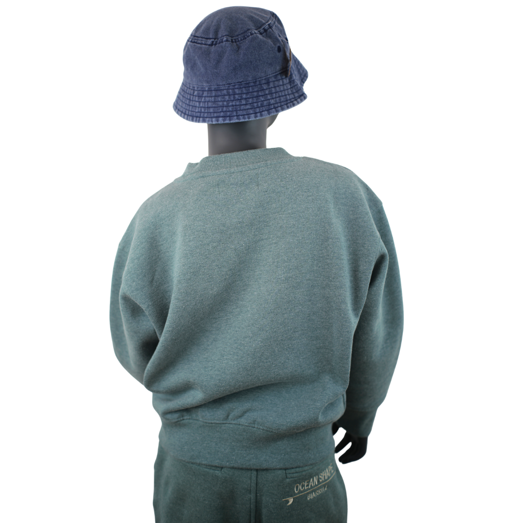 Sweat col rond Kids "Bouclette" - Emeraude