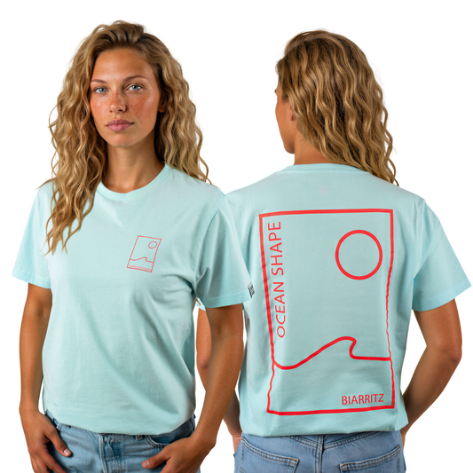 T-shirt unisexe "Free as Ocean" Caribbean blue