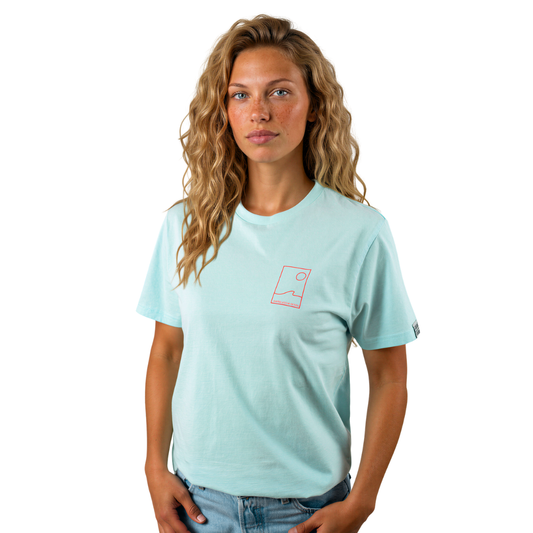 T-shirt unisexe "Free as Ocean" Caribbean blue