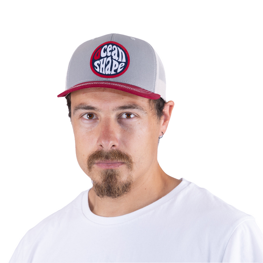 Casquette "Bubble" gris, rouge, beige