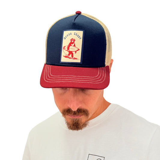 Casquette "Trucker" Bleu/Beige - Monkey Bleu