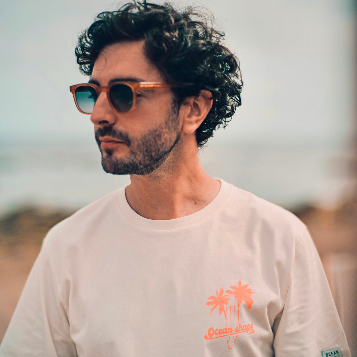 T-shirt unisexe "Waves & Sand" - Off white