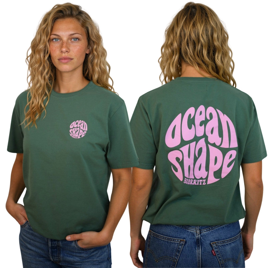 T-shirt unisexe "Bubble" – Green Bay & Rose pale