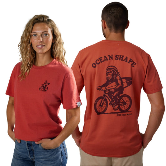 T-shirt unisexe "Monkey Rasta" - Rust