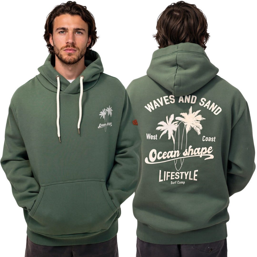 Sweat à capuche unisexe "Wave and Sand" - Green Bay