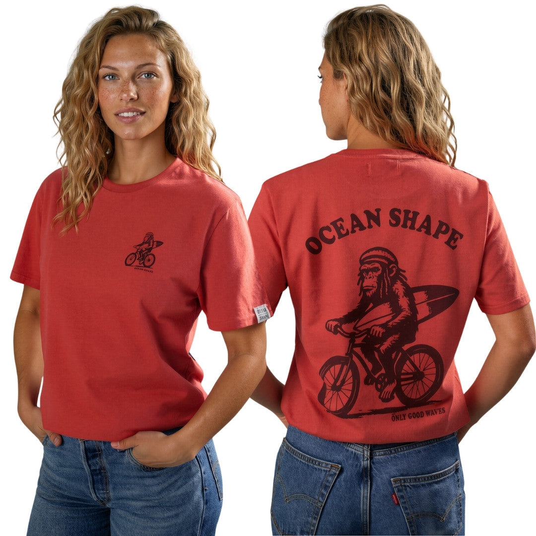 T-shirt unisexe "Monkey Rasta" - Rust