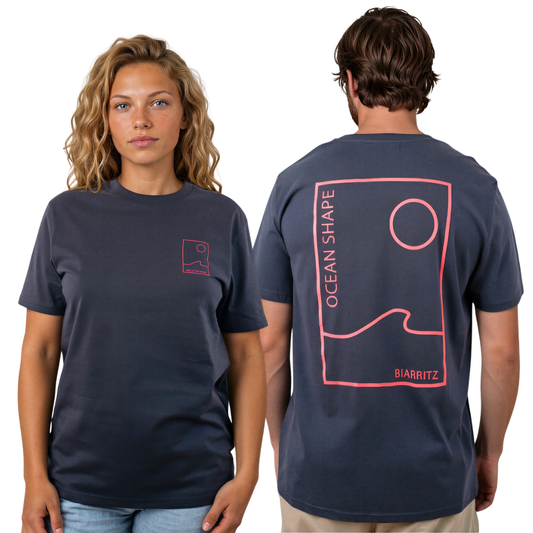 T-shirt unisexe "Free as Ocean " - India Ink Grey