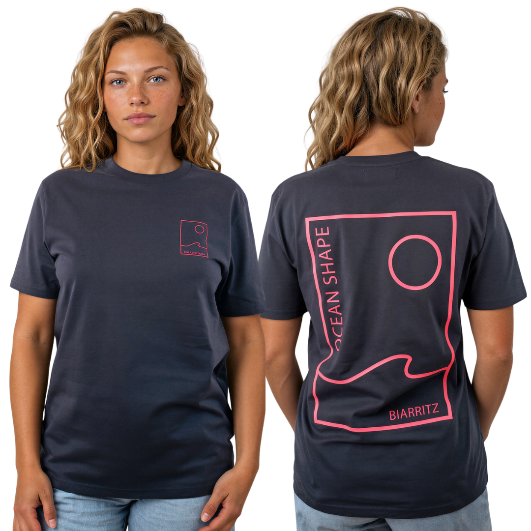 T-shirt unisexe "Free as Ocean " - India Ink Grey