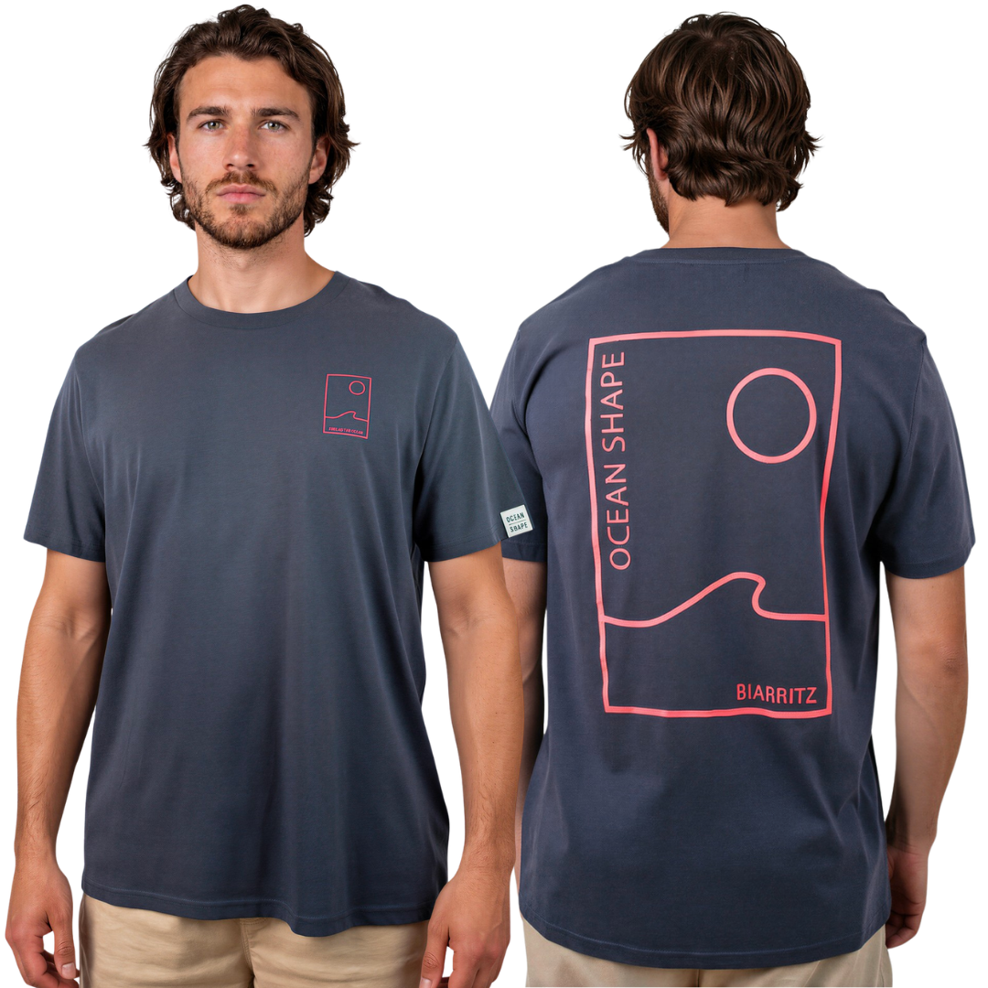 T-shirt unisexe "Free as Ocean " - India Ink Grey