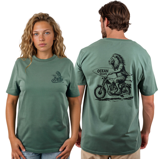 T-shirt unisexe "Lion Biker" - Green Bay