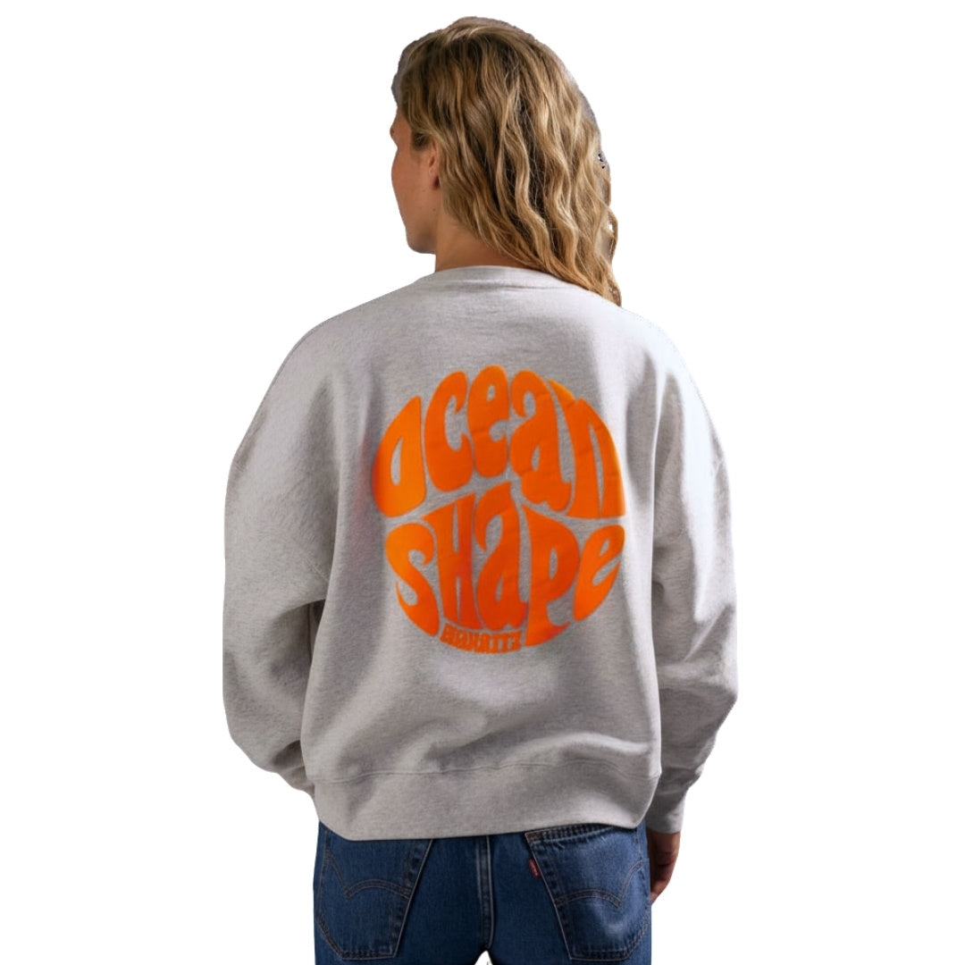 Sweat col rond Femme "Bubble" - Gris Chiné