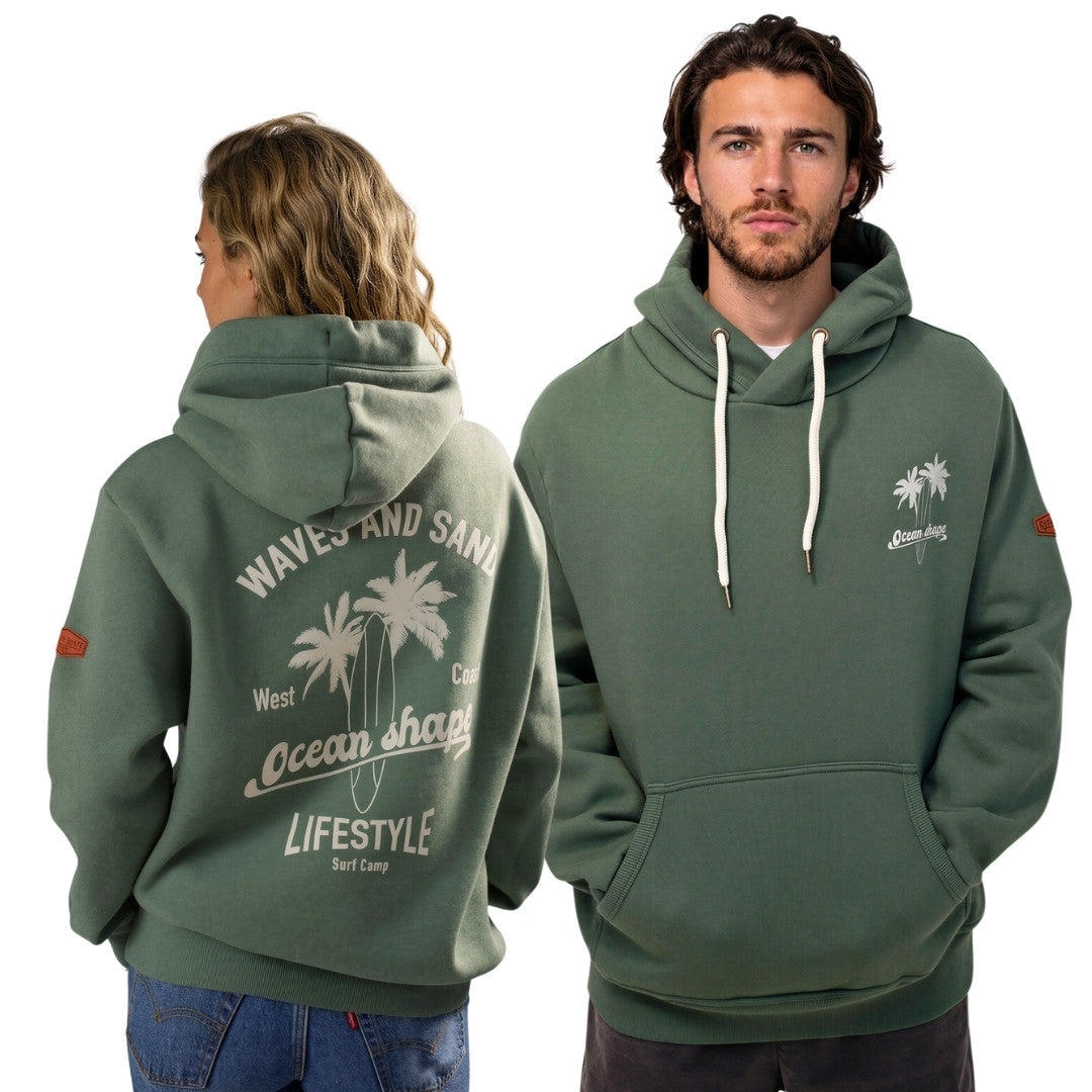 Sweat à capuche unisexe "Wave and Sand" - Green Bay