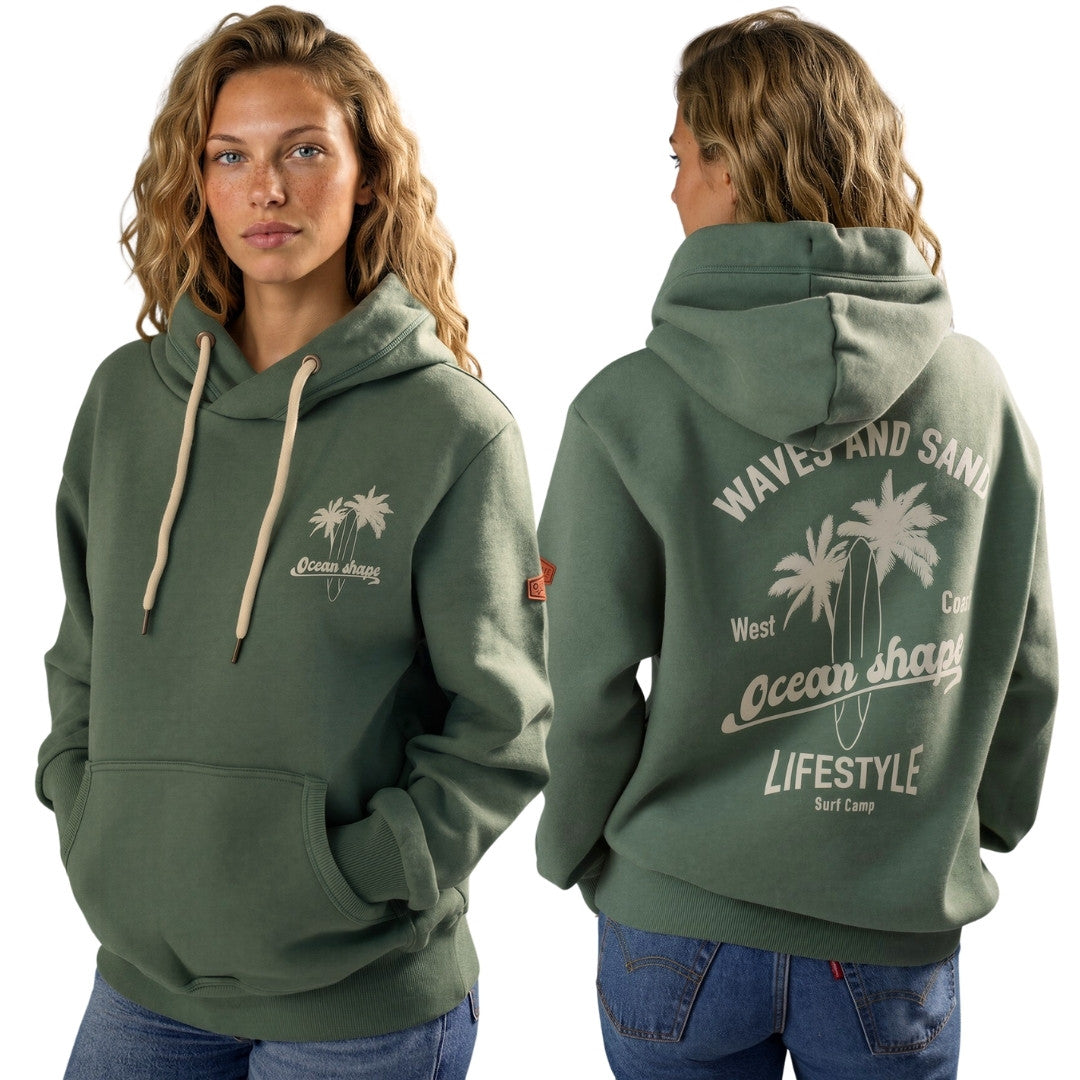 Sweat à capuche unisexe "Wave and Sand" - Green Bay