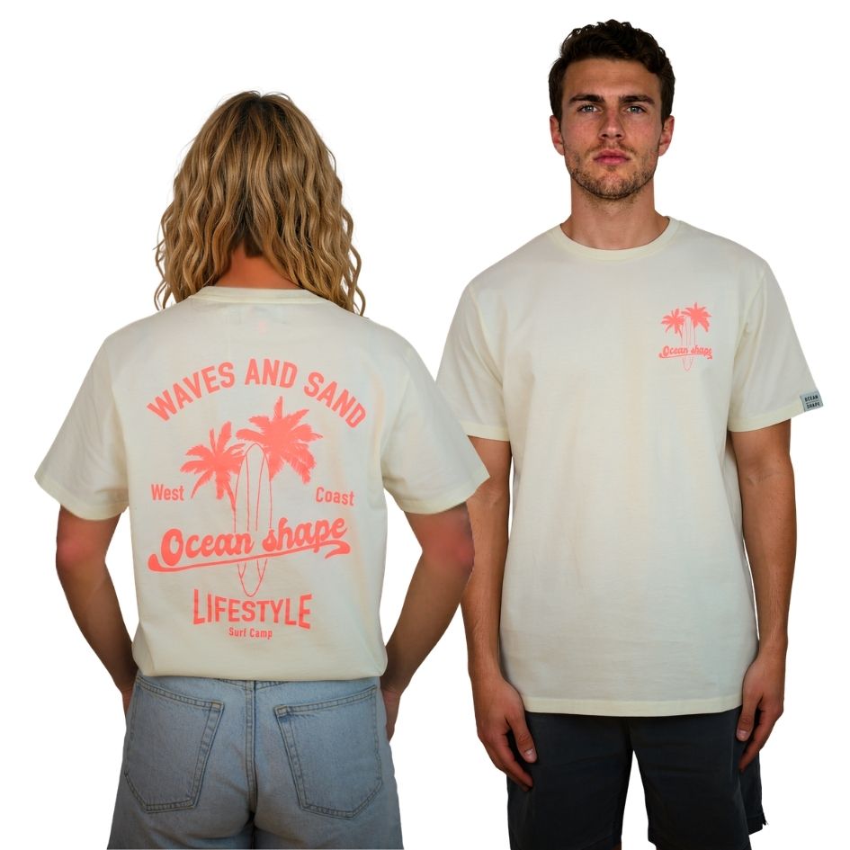 T-shirt unisexe "Wave and Sand" - Off white