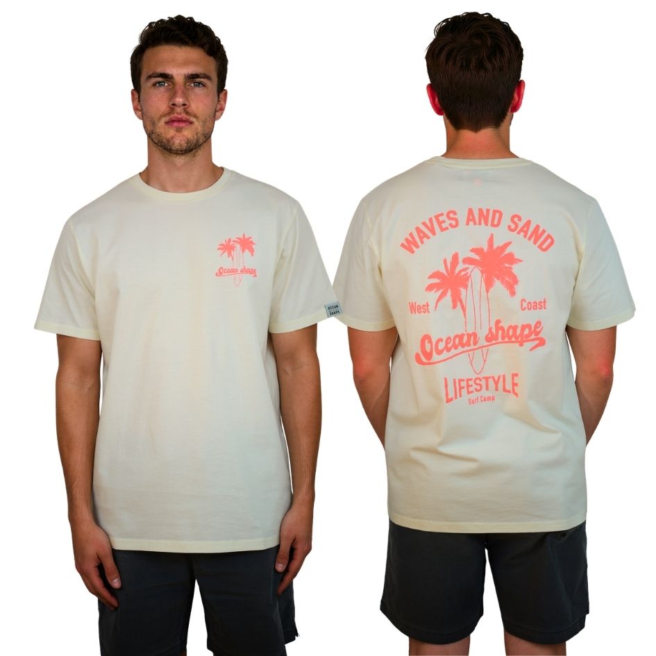 T-shirt unisexe "Wave and Sand" - Off white