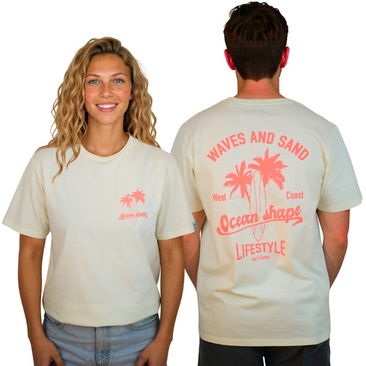 T-shirt unisexe "Waves & Sand" - Off white