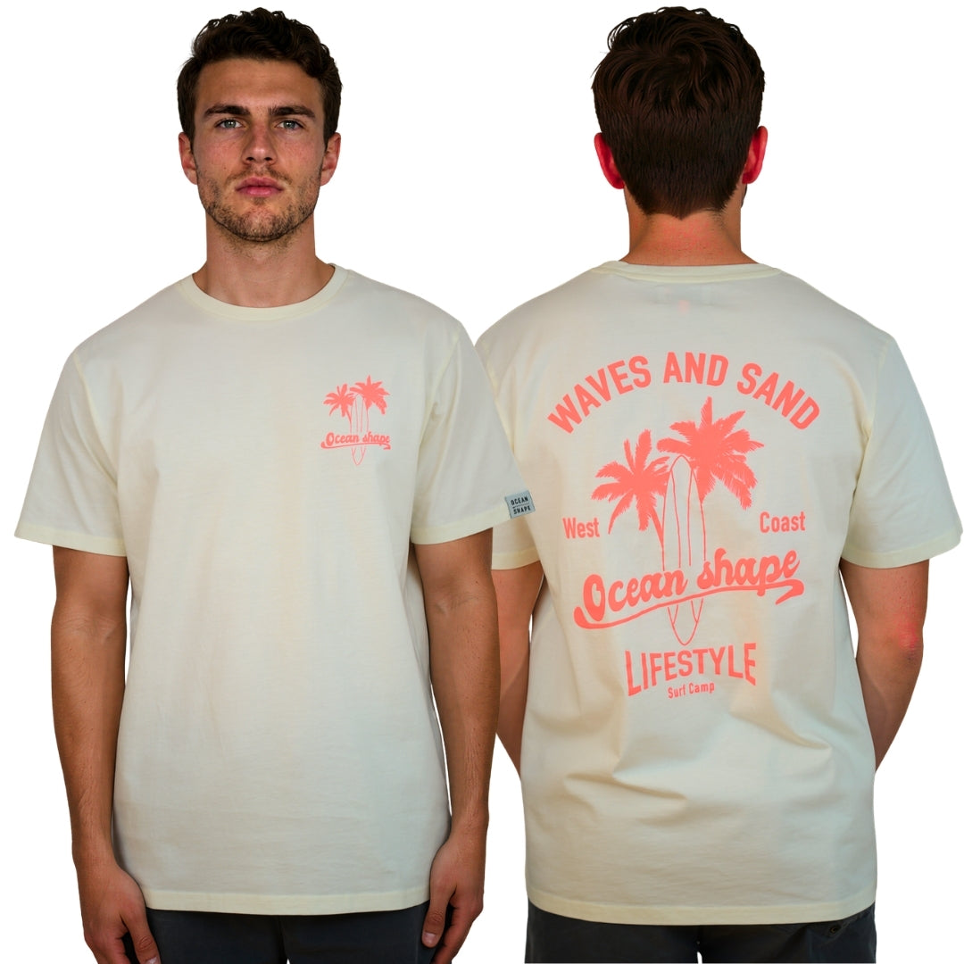 T-shirt unisexe "Waves & Sand" - Off white