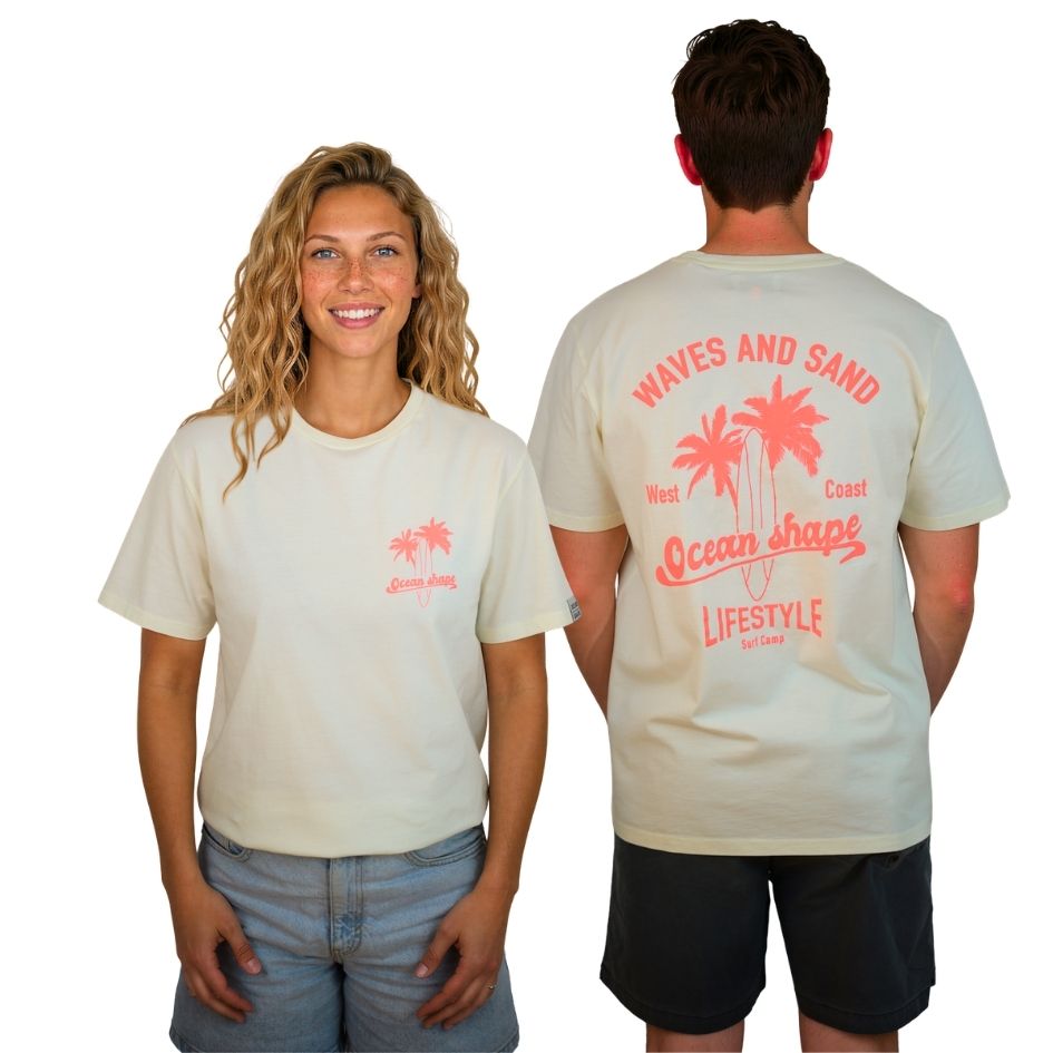 T-shirt unisexe "Wave and Sand" - Off white