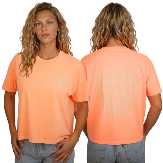 T-shirt femme “Bubble Gabe” Orange Fluo