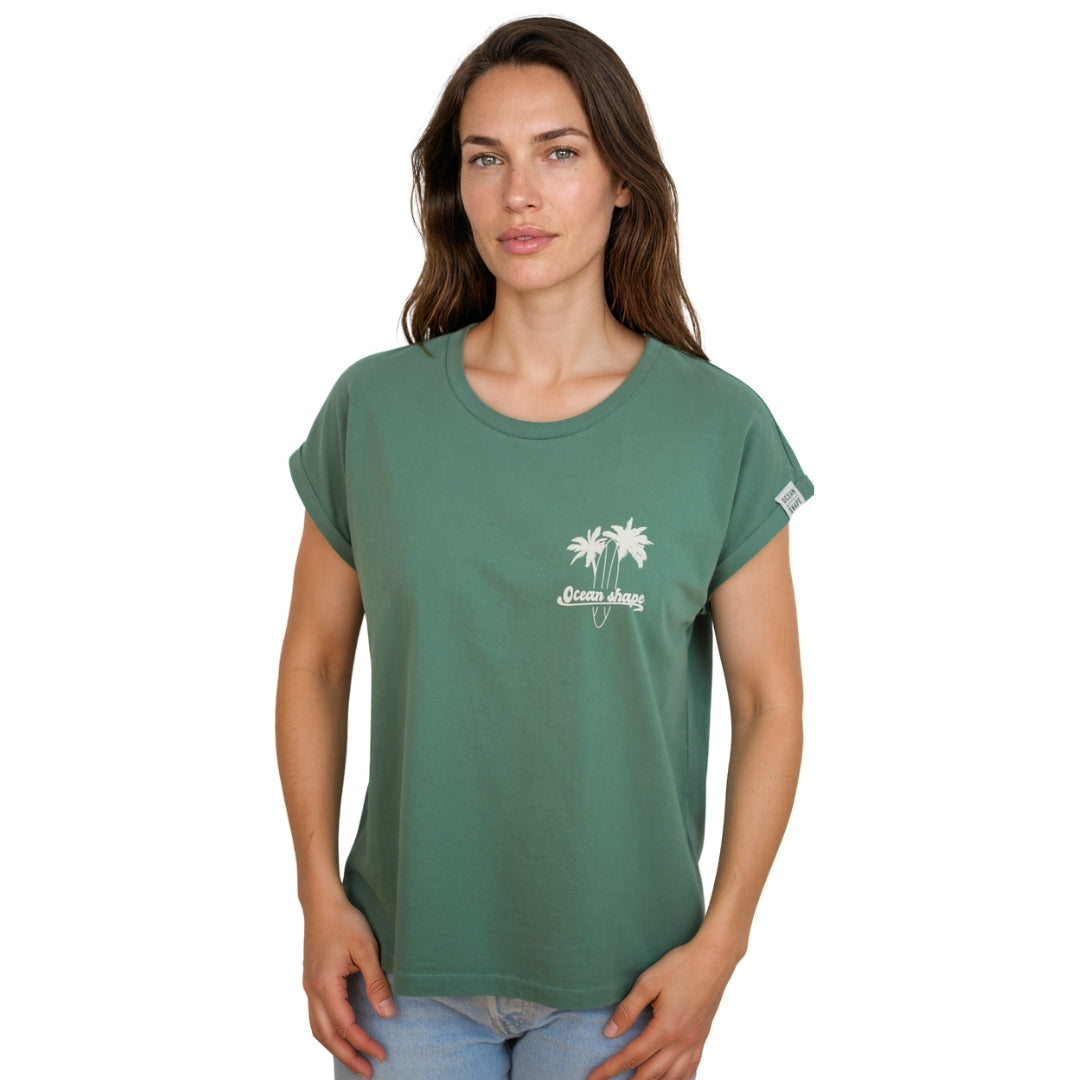T-shirt femme “Waves & Sand” - Green Bay