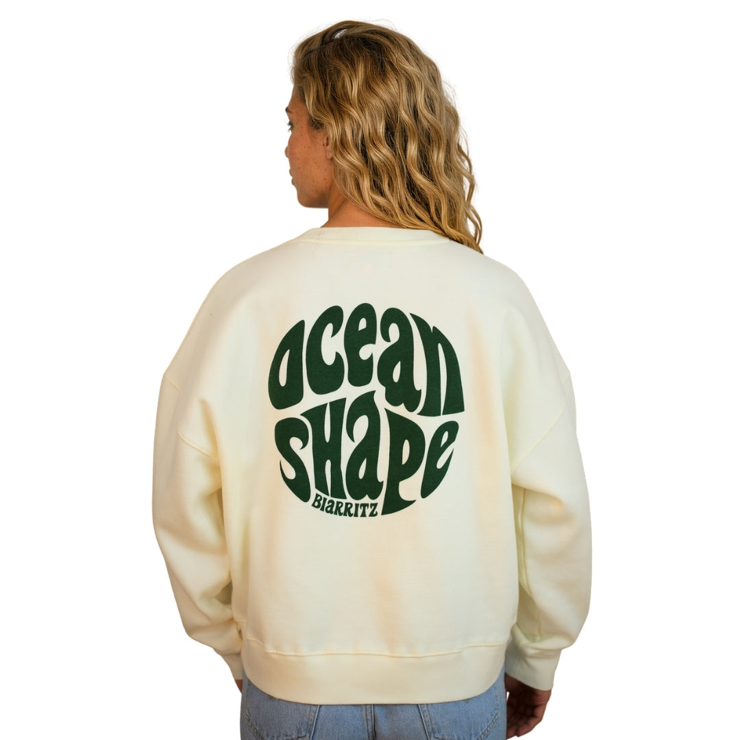 Sweat col rond Femme "Bubble" - Off White