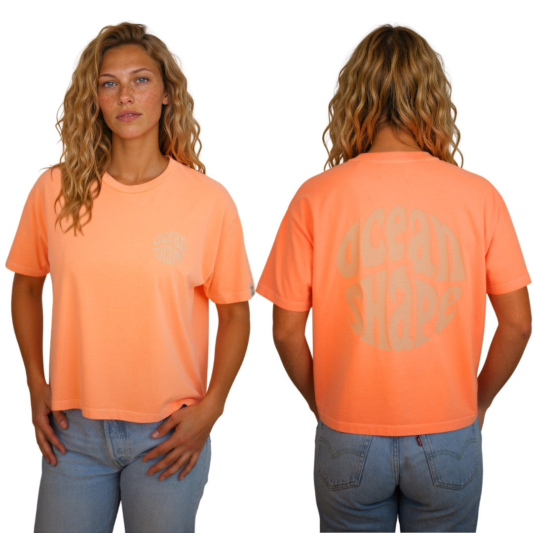 T-shirt femme “Bubble Gabe” Orange Fluo